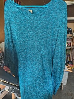 Faded Glory Teal Knit Scoop Neck Top